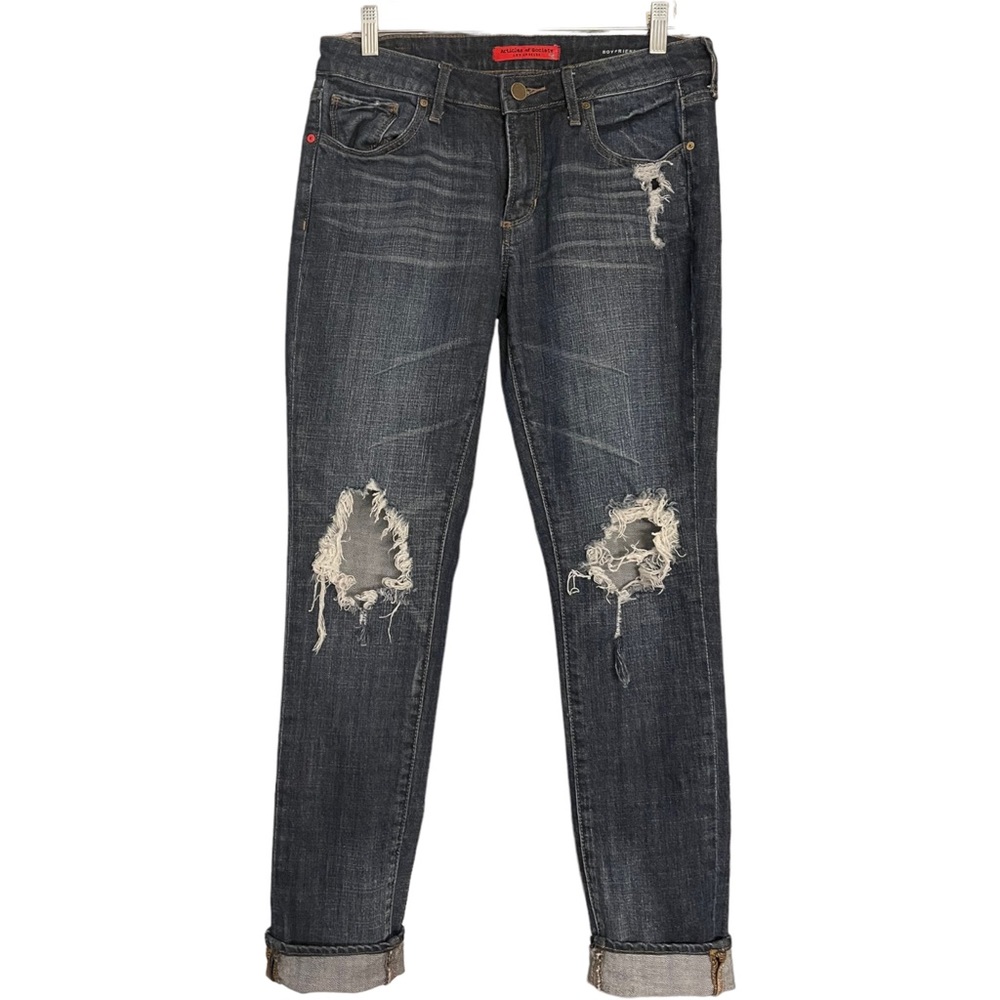 ARTICLES OF SOCIETY Boyfriend Jeans Caroll Ludlow Wash Destroyed Size 25